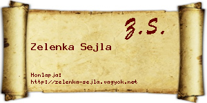 Zelenka Sejla névjegykártya